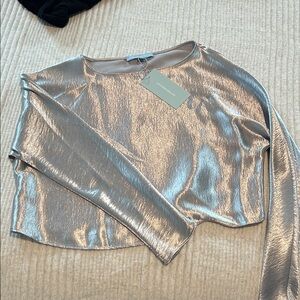 ANTONIO MELANI Shimmering Silver Blouse